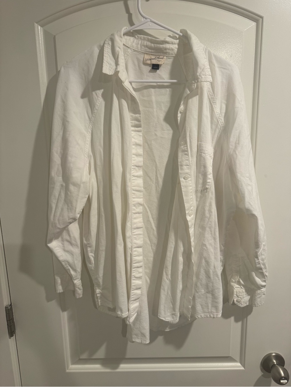 Universal Thread White Oversized Button-Front Shirt Jacket